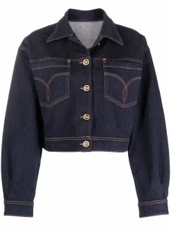 Versace veste crop en jean