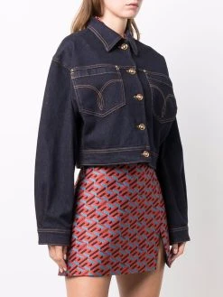 Versace veste crop en jean