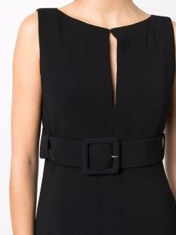 Versace robe ceinturée à design sans manches