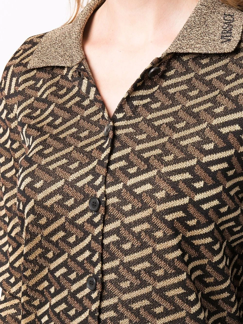 Versace Prix Sacrifiés Chemise La Greca en maille métallisée chemises femme 7 Versace chemise La Greca en maille métallisée