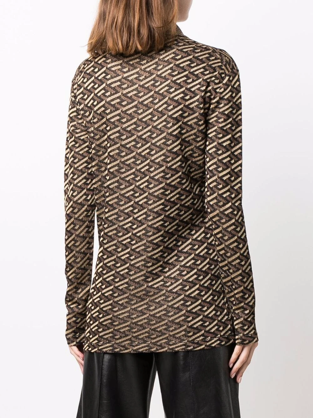 Versace Prix Sacrifiés Chemise La Greca en maille métallisée chemises femme 6 Versace chemise La Greca en maille métallisée