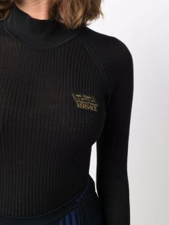 Versace haut nervuré à patch logo
