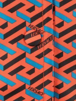 Versace excellente qualité Manteau à motif La Greca manteaux à simple boutonnage femme 17 Versace manteau à motif La Greca