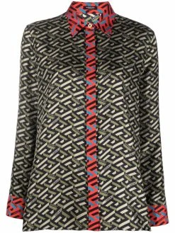 Versace chemise La Greca en soie