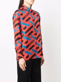 Versace chemise à logo imprimé