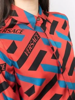 Versace chemise à logo imprimé