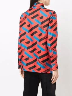 Versace chemise à logo imprimé