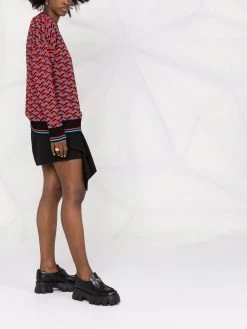 Versace pull à logo en maille intarsia