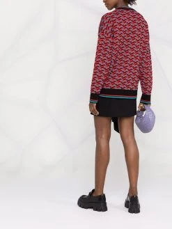 Versace pull à logo en maille intarsia