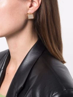 Versace boucles d'oreilles à ornements en cristal