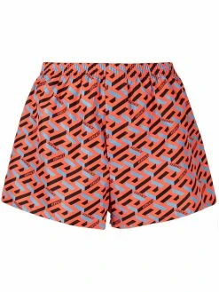 Versace short de bain à motif La Greca