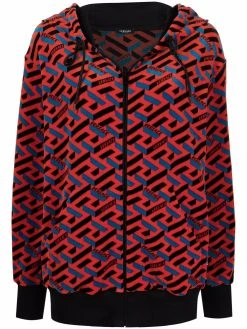 Versace hoodie à imprimé La Greca