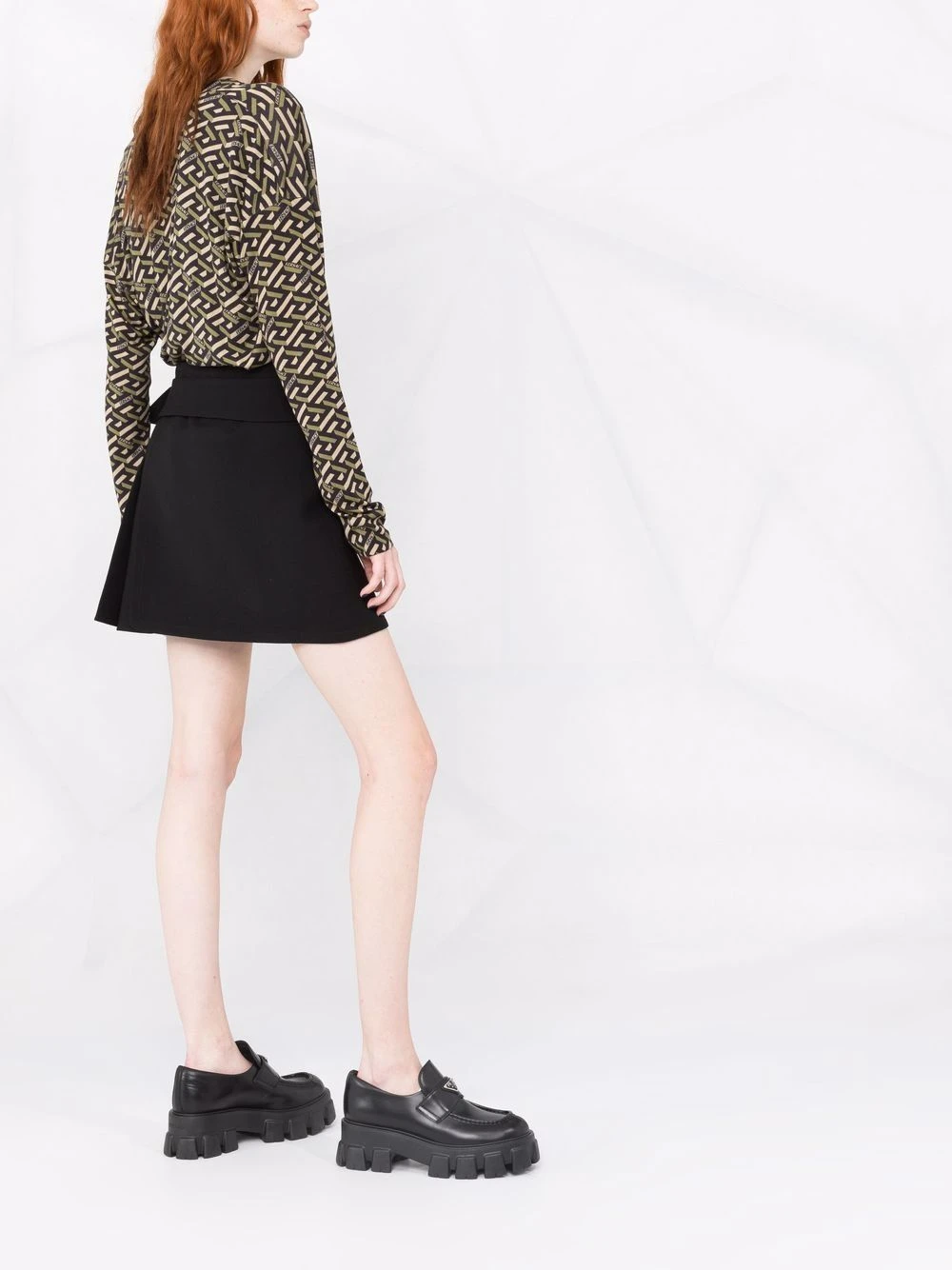 Versace Pull imprimé La Greca à col v Prix Légers pulls femme 6 Versace pull imprimé La Greca à col v