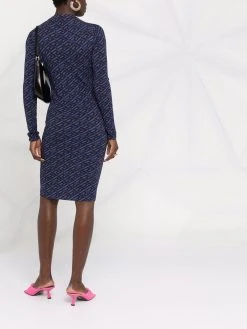 Versace robe en maille à motif monogrammé