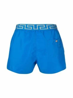 Versace short de bain à bord Greca