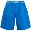 Versace short de bain à bande Greca