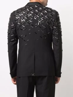 Versace blazer droit à ornements