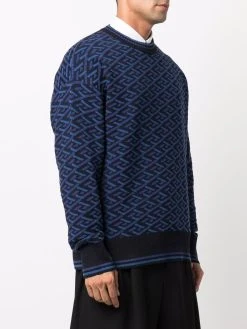 Versace pull La Greca à motif géométrique