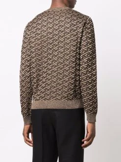 Versace pull Greca à logo imprimé