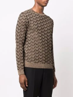 Versace pull Greca à logo imprimé