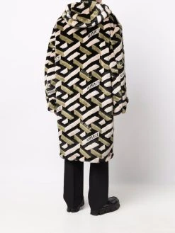 Versace manteau à imprimé monogrammé