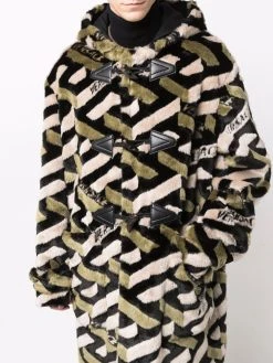 Versace manteau à imprimé monogrammé