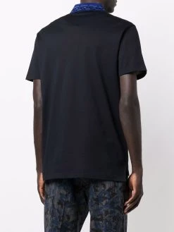 Versace polo en maille intarsia à manches courtes