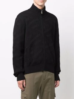 Versace Cardigan en maille nervurée Prix Distinctifs cardigans homme 9 Versace cardigan en maille nervurée