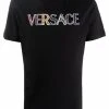 Versace t-shirt en coton à logo brodé
