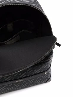 Versace sac à dos en cuir à logo imprimé