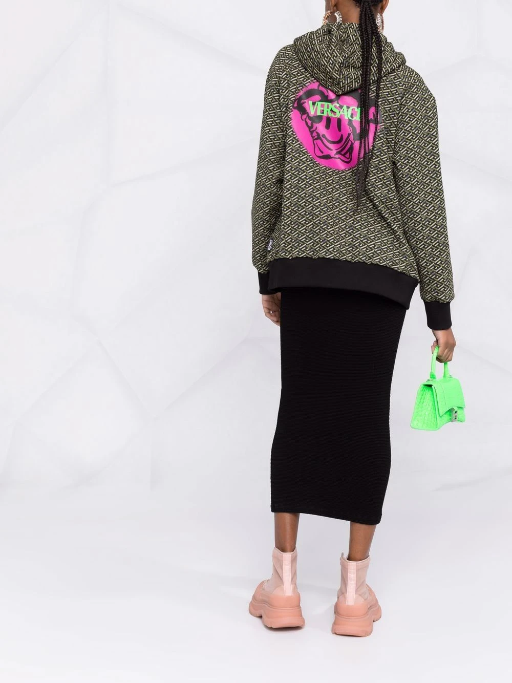 Faible Prix Versace Hoodie à imprimé La Greca hoodies femme 6 Versace hoodie à imprimé La Greca