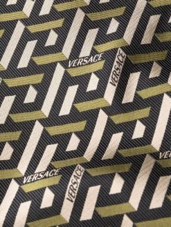 Versace robe évasée à motif en jacquard