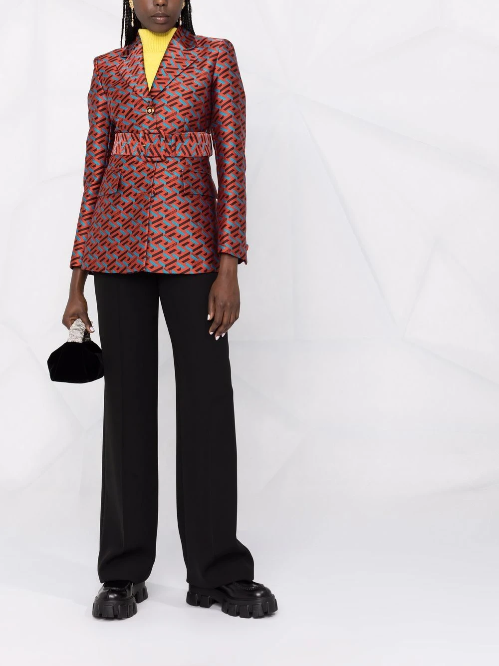 Versace Blazer à motif monogrammé en jacquard Prix Exclusifs blazers femme 4 Versace blazer à motif monogrammé en jacquard