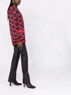 Versace cardigan à logo intarsia