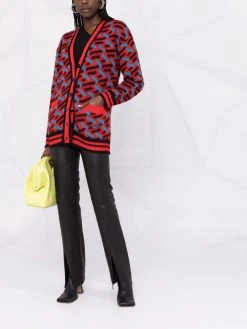 Versace cardigan à logo intarsia