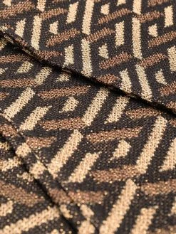 Versace pantalon en maille intarsia