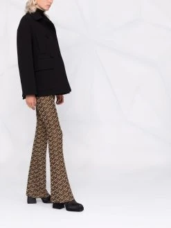 Versace pantalon en maille intarsia