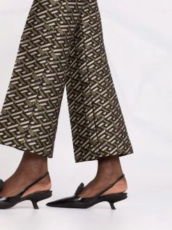 Versace pantalon à motif monogrammé