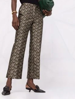 Versace pantalon à motif monogrammé