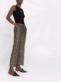 Versace pantalon à motif monogrammé