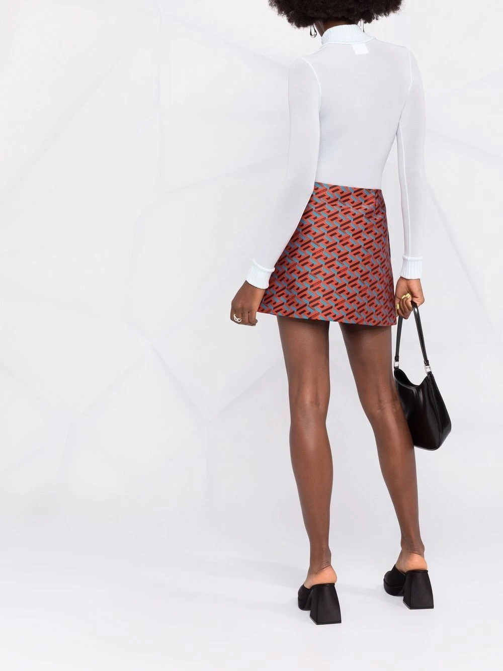 Versace Minijupe La Greca à taille haute Petit Prix jupes taille haute femme 6 Versace minijupe La Greca à taille haute