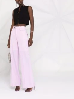 Versace haut crop zippé