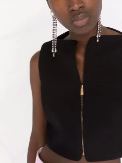 Versace haut crop zippé