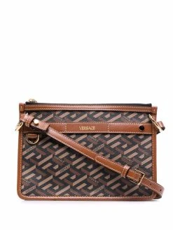 Versace sac à bandoulière à imprimé monogrammé