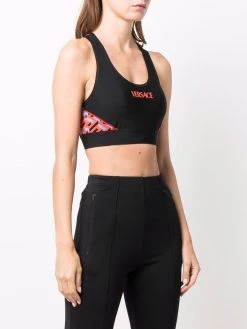 Versace brassière de sport à logo imprimé