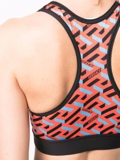 Versace brassière de sport à logo imprimé