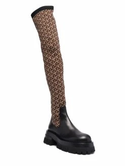 Versace bottes à imprimé Greca