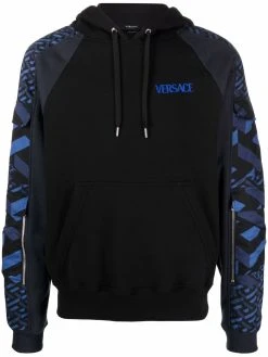 Versace hoodie à logo brodé