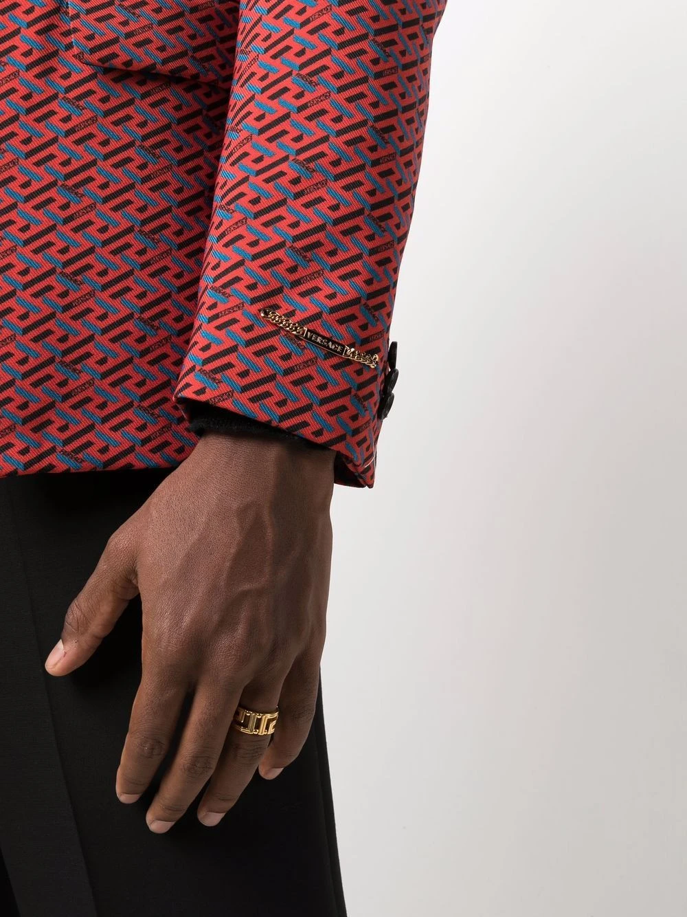 Rabais Versace Blazer Greca à simple boutonnage blazers homme 7 Versace blazer Greca à simple boutonnage