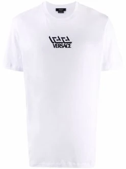 Versace t-shirt en coton à logo imprimé